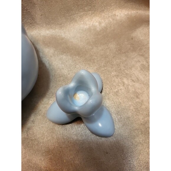 Vintage CAMARK Bowl Planter & 2 Candle Holders Aqua Blue Lotus Flower MCM Retro - Picture 7 of 16